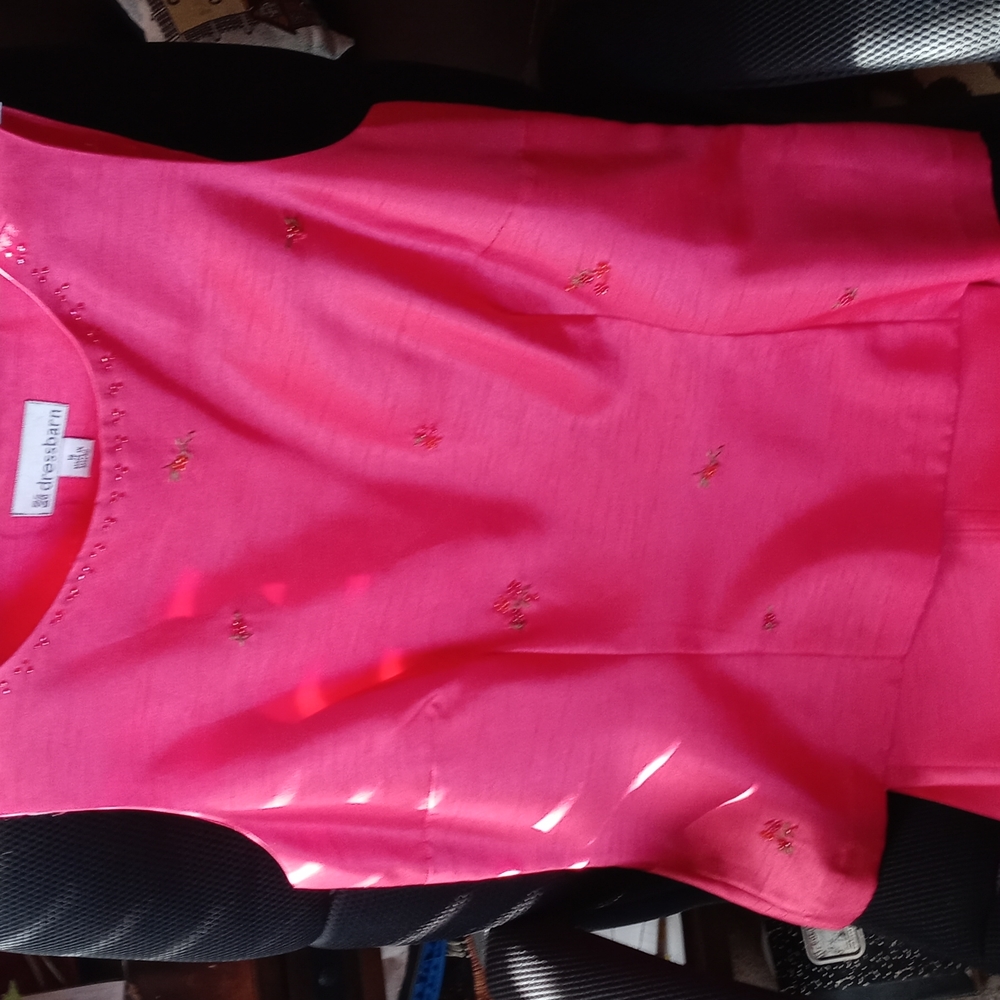 Melon color pants suite with beautiful flowers embroidery